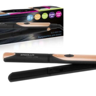 Выпрямитель для волос ELX-HS02-C64 черн./зол. 30Вт 220-240В Ergolux 14376