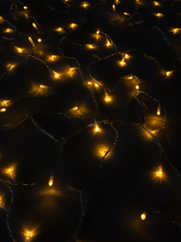 Гирлянда "Бахрома" OIC100LSE-WW-T-I4 100LED тепл. бел. 2х0.56м 20 нитей 24/56/32/48см соединяемая до 20шт у...