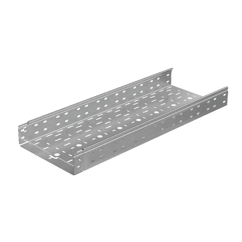 Лоток листовой перфорированный 300х80 L6000 сталь 1.5мм "Быстрый монтаж ПЛЮС" LPplus80-300-1.5-6000 КМ PL5023