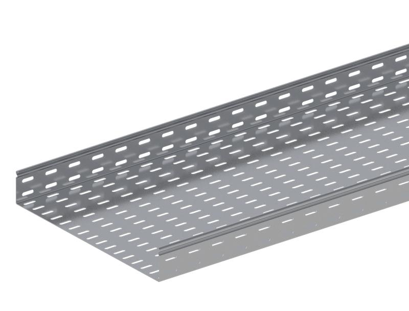 Лоток монтажный прямой замковый перфорированный 400х100 L2000 сталь 1мм ЛППЗ.400.100.2000.1.1 СОЭМИ Н0121131626