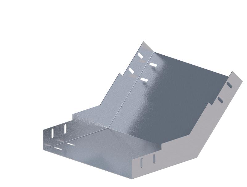 Лоток монтажный угловой 45град. вверх 300х100 сталь 1мм ЛУ45В.300.100.400.1.1 СОЭМИ Н0121350625