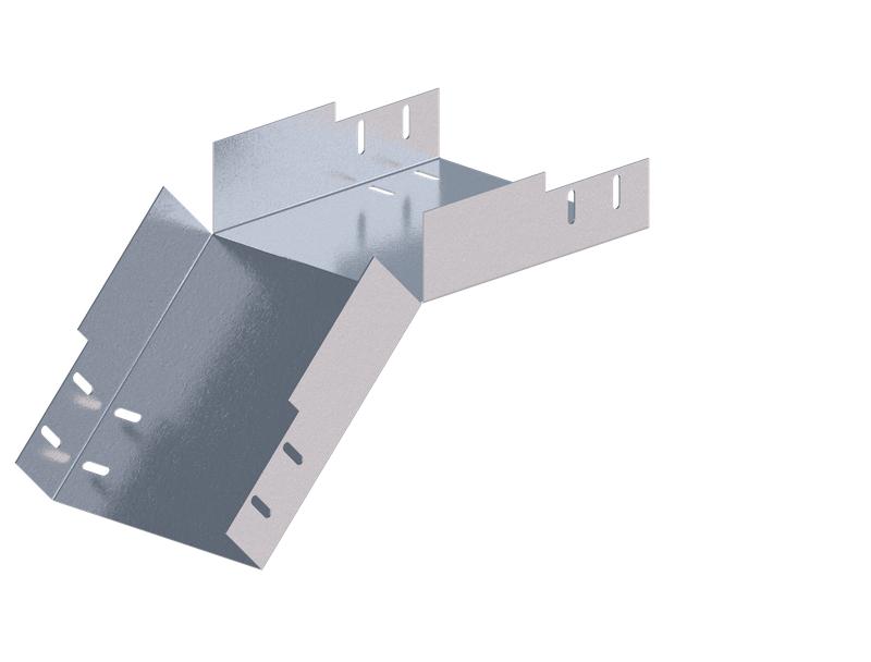 Лоток монтажный угловой 45град. вниз 200х65 сталь 1мм ЛУ45Н.200.65.375.1.1 СОЭМИ Н0121360424