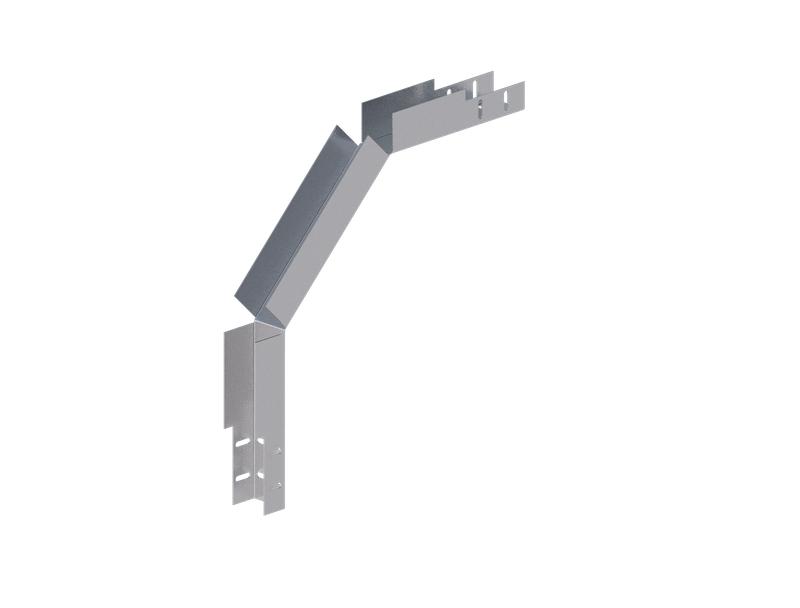 Лоток монтажный угловой 90град. вниз 50х50 сталь 1.2мм ЛУ90Н.50.50.454.1.2.1 СОЭМИ Н0121330331