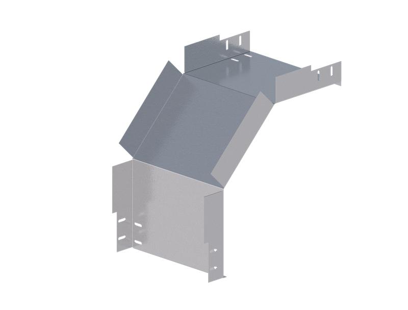 Лоток монтажный угловой 90град. вниз 300х80 сталь 1.5мм ЛУ90Н.300.80.454.1.5.1 СОЭМИ Н0121330545