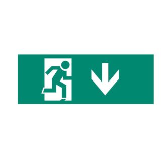 Наклейка S1 для аварийного светильника ДСА-503 328х119 "Указатель двери эвакуационного выхода" ФАZА 5035133