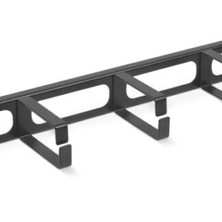 Органайзер кабельный JB08-1U-BK горизонт. 19дюйм 1U 5 колец метал. (RAL9004) черн. Cabeus 7115c