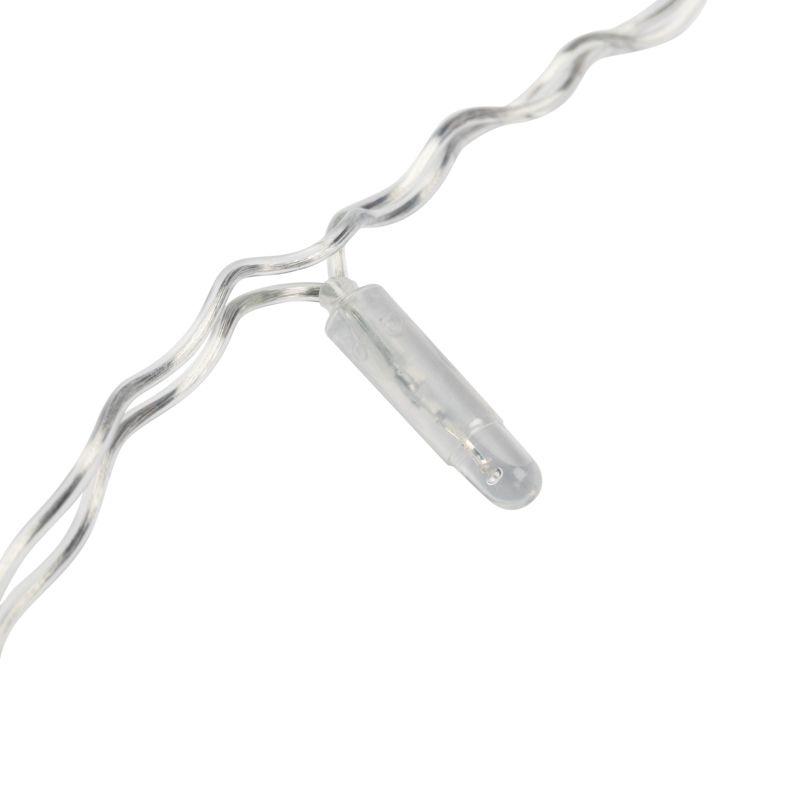 Гирлянда светодиодная "Дождь" 2х0.8м 160LED тепл. бел. 10Вт 230В IP65 эффект мерцания провод прозр. (нужен шнур питан...