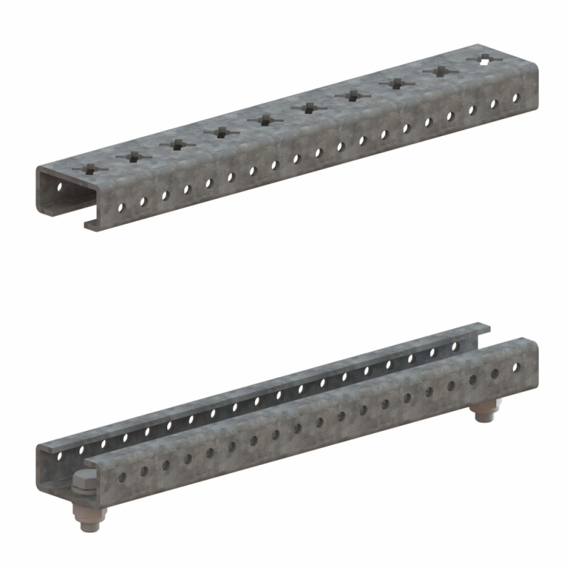 Комплект реек для установки главной шинной системы 425мм КЭАЗ 307628