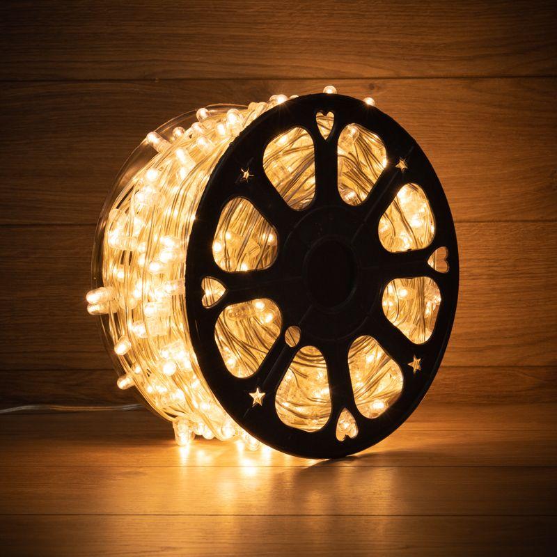 Гирлянда светодиодная "LED ClipLight" шаг 15см 665LED тепл. бел. 80Вт 12В IP65 эффект мерцания flashing бел.; провод ...