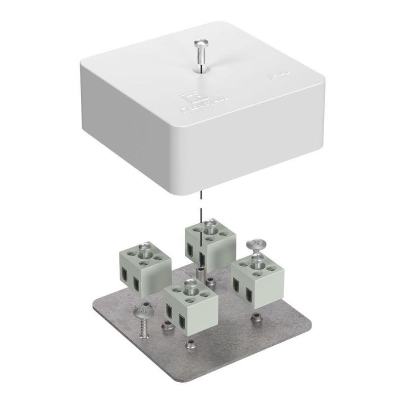 Коробка огнестойкая 75х75х30мм Е15-Е120 для кабель-канала Промрукав 40-0450-FR2.5-8