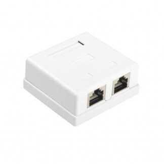 Розетка компьютерная 2-м ОП SB1-2-8P8C-C6-SH-WH RJ45 (8P8C) кат.6 экранир. Dual IDC Hyperline 430237