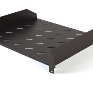 Полка угловая с перфорацией 19дюйм 2U ширина 440мм глубина 400мм (RAL 9005) TAL3-2U-400-RAL9005 черн. Hyperline 431072