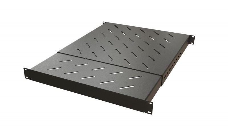 Полка с 19дюйм креплением раздвижная с регулируемой глубиной установки от 650мм до 1100мм 1U нагрузка до 150кг для ус...