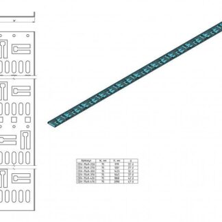 Организатор вертикальный перфорированный кабельный-лоток 75х9мм высотой 1868мм для шкафа высотой 42U CDV-M-75х9-42U-R...