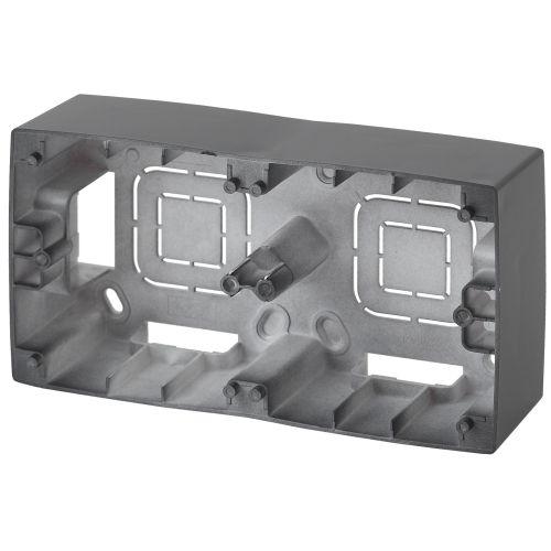 Коробка наклад. монтажа 2 поста Эра12 графит 12-6102-12 ЭРА Б0043176