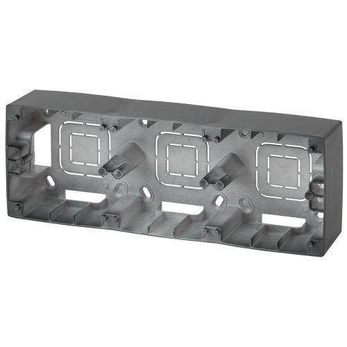 Коробка наклад. монтажа 3 поста Эра12 антрацит 12-6103-05 ЭРА Б0043184