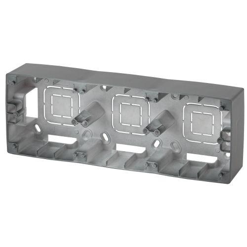 Коробка наклад. монтажа 3 поста Эра12 графит 12-6103-12 ЭРА Б0043186