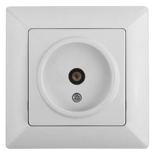 Розетка телевизионная одиночная TV 1-м СП Solo 4-301-01 бел. Intro Б0043368