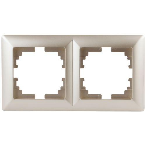 Рамка 2-м СП Solo шампань 4-502-04 Intro Б0043413