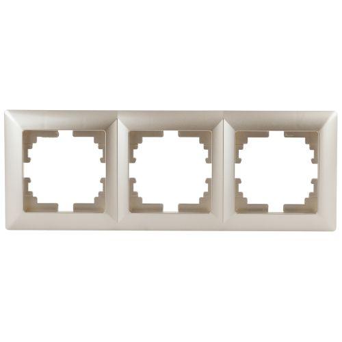 Рамка 3-м СП Solo шампань 4-503-04 Intro Б0043420