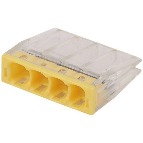 Клемма строительно-монтажная СМК компактная 244 NO-224-42 4-проводная 0.5-2.5кв.мм с пастой (уп.4шт) Эра Б0043960