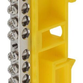 Шина PE "земля" на DIN-изоляторе ШНИ-6х9-12 NO-222-93-1 никелирован. Д желт. Эра Б0044142