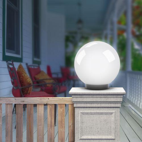 Светильник садово-парковый Шар D200мм E27 бел. НТУ 01-60-201 ЭРА Б0048735