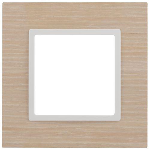 Рамка 1-м 14-5301-01 дерево Elegance белен. дуб/бел. ЭРА Б0049148