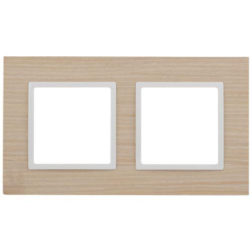 Рамка 2-м 14-5302-01 дерево Elegance белен. дуб/бел. ЭРА Б0049149
