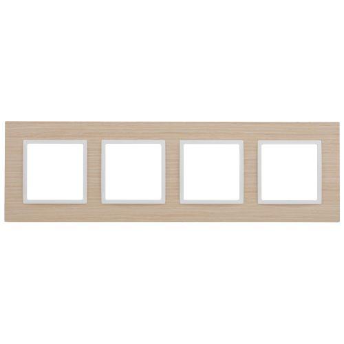 Рамка 4-м 14-5304-01 дерево Elegance белен. дуб/бел. ЭРА Б0049151