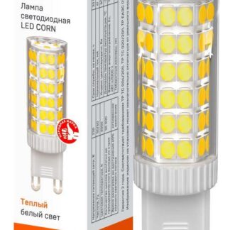 Лампа светодиодная CORN 7Вт капсула 3000К G9 230В керамика IEK LLE-CORN-7-230-30-G9