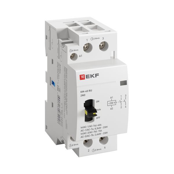 Контактор модульный КМ РУ 40А 2NO (2 мод.) PROxima EKF km-2m-40-20